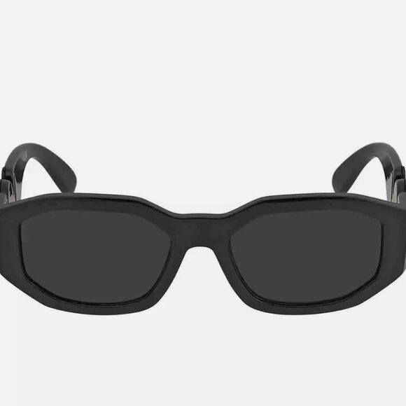 Versace Dark Gray Geometric Unisex Sunglasses NEW - Picture 2 of 3